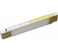 REGOLA PIEGHEVOLE IN LEGNO 2M (BIANCO-GIALLO) - S/35-458-0
