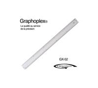 Regola trasparente 2 biselli + bombatura 50 cm