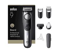 Braun Trimmer Barba Series 9, + 7 Strumenti Barbiere, 52 Lunghezze, ProBlade, BT9520, Cromo