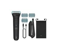 Philips Bodygroom series 5000 - Rifinitore per uomo tripla protezione, Rifinitura e rasatura intima, Accessorio per la schiena pieghevole, Impermeabile 100%, 100 minuti di autonomia, Modello BG5480/15