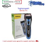 DIGIQUEST Tagliacapelli e regolabarba senza filo GROOMY, Lama regolabile per un taglio perfetto, Impugnatura Ergonomica e Protetta, Ricarica Veloce e Duratura