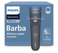 Regolabarba Philips serie 3000 - Lame autoaffilanti con punte arrotondate, 20 impostazioni di lunghezza, pettine Lift&Trim, impermeabile, spia di ricarica, ricarica USB, custodia, modello BT3619/15