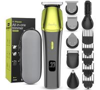 Regolabarba Tagliacapelli Uomo 11 in 1 - Rasoio Elettrico per Barba, Capelli, Corpo, Orecchie e Naso - 80 Minuti Di Utilizzo, Idea Regalo, Custodia Inclusa