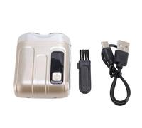 Regolabarba tascabile elettrico ricaricabile con display digitale a LED portatile (oro deserto)