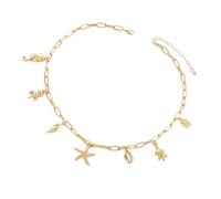 Regolabile 18+3 centimetri Perle Beach Collana Kirsite Moda Gioielli Collarbone Catena Gioielli Per Le Donne Vacanza Essenziale Moda Donna Catena Impilabile, Misura unica, come descritto, come