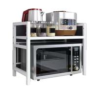 Regolabile 2 livelli Microonde Stand Cucina nizer per Cuoci Riso Tostapane Friggitrice Ad Aria Estensibile Larghezza e Altezza Salvaspazio Scaffale Bakers