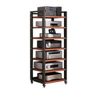 Regolabile 4/5/6/7 Tier AV Media Stand Record Player & DVD CD Tower Storage per Home Theater Gaming & Recording RoomEntertainment Center con ripiani