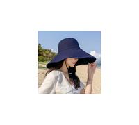 (Regolabile 54-59 cm blu navy) Cappello da uomo a tesa larga in Giappone e Corea del Sud, pieghevole da viaggio