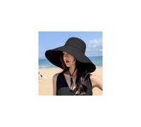 (Regolabile 54-59 cm Nero) Cappello da uomo a tesa larga in Giappone e Corea del Sud, pieghevole, da viaggio,