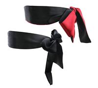 Regolabile 7,6 cm x 10,2 m Light Blocking Eyemask confortevole fascia in raso Blinder rosso e nero kit di copertura occhi nero