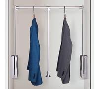 Regolabile Appendiabito Saliscendi, arico Max 15kg Appendiabito Automatico, Rimovibile Appendiabiti Lift da Parete, per Appendere Vestiti, Montaggio Facile e Veloce,Argento,930x1250mm