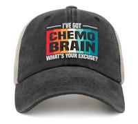 Regolabile Baseball Cappelli,Cappellini Casuali I've Got Chemo Brain What's Your Excuse? Classic Visiera Baseball per Adulto Campeggio Ciclismo
