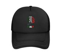 Regolabile Baseball Cappelli Vintage Italy Italian Flag Roses Flower Trucker Cappello Classic Visiera Baseball per Estate Unisex Esterna