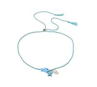 Regolabile Boho Ceramica Pesce & Finto Pendente Klace - Corda Colorata Girocollo Per Le Donne Ceramica Vacanza H8x6 Bohemian Jewelry