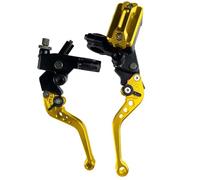 Regolabile Frenatura CNC One Pair 7/8" 22mm Universal Motorcycle Brake Master Cylinder Leva Cavo Frizione Serbatoio Per Scooter Sport Dirt Bike(Yellow B)