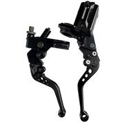 Regolabile Frenatura CNC One Pair 7/8" 22mm Universal Motorcycle Brake Master Cylinder Leva Cavo Frizione Serbatoio Per Scooter Sport Dirt Bike(Black A)