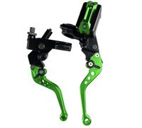 Regolabile Frenatura CNC One Pair 7/8" 22mm Universal Motorcycle Brake Master Cylinder Leva Cavo Frizione Serbatoio Per Scooter Sport Dirt Bike(Green B)