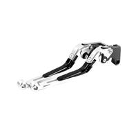 Regolabile Frenatura Leva Del Manubrio Estensibile, Pieghevole, Regolabile, Freno E Frizione, 20 Colori Per Z900RS Per Z 900 RS 2018 2019 2020 2021(Silver)
