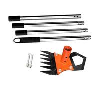 Regolabile Garden Rake, Soil Loosening Tool, Yard coltivator Rake, 4 Sezione Handle Gardening Tool, Durevole Lawn, Ergonomic Easy Use, Outdoor Farm Soil Aerator for Flower Beds