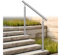 Regolabile in acciaio inox per esterni il per gradini altezza 85 cm facile installazione kit incluso tubo rotondo con finitura spazzolata design moderno per sicurezza e stile