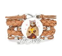 Regolabile In Pelle Intrecciata Con Ciondolo A Forma Di Cuore E Scritta Inf