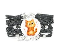 Regolabile In Pelle Intrecciata Con Ciondolo A Forma Di Cuore E Scritta Inf