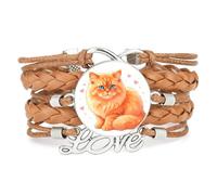 Regolabile In Pelle Intrecciata Con Ciondolo A Forma Di Cuore E Scritta Inf