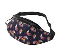 Regolabile Marsupi Uomo Cosmic Fire Nine Tail Fox Marsupi Portasoldi Con Foro Per Auricolari Borsa Da Cintura Per Camminata Uomo Palestra 14X35Cm