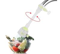 Regolabile Resistente Agli Schizzi d' acqua Rubinetto Extender Girevole Rubinetto Cucina filtro Risparmio Idrico per Rubinetto Valvola Prolunga (Gray 18 cm)