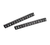 Regolabile Rimovibile Mini Cubo Prezzo Tag Kit Argento su Nero,6,3x9mm,16 Set