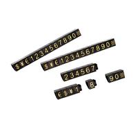 Regolabile Rimovibile Mini Cubo Prezzo Tag Kit Oro su Nero,6,3x9mm,16 Set