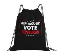 Regolabile Sacca Sportiva Seen Enough Vote Republican Portatile Zaino per Bambini 36x42cm per Camping,Viaggi Brevi,Allenamento