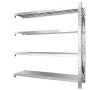 Regolabile Scaffalatura Robusta In Acciaio Inossidabile, Organizzatore A 4 Ripiani Per Garage Ristoranti Cucine Fabbriche, Scaffale Portautensili, Scaffalatura Commerciale(Silver-A,150x60x150cm)