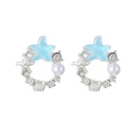 Regolabile Senza Piercing Orecchio Gioielli Per Le Donne Spiaggia Vacanza Stelle Marine Shell Ear Cuffs Con Silicone Pad Disegni Spiaggia Sjewelry Per Le Donne, Misura unica, come descritto, come