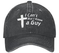 (Regolabile1) Cappello cristiano "Non posso fare a meno di conoscere un uomo" Cappello da baseball da uomo con