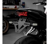 Regolabili per Motociclo Supporto per targa del motociclo Baceyong, staffa di montaggio multifunzionale del motociclo Supporto universale della targhetta pieghevole della coda