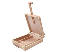 Regolare la tabella Sketchbox cavalletto Tavolozza di pittura Portatile in legno Artista Desktop per la custodia per la memorizzazione di arte Pennarelli Sketch Artista in legno Desktop Case