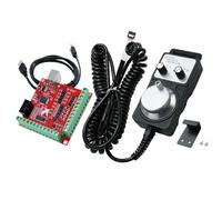 Regolatore a volantino a 4 assi con scheda di interfaccia MACH3, sistema di controllo manuale USB CNC pendente per router CNC/fresatura/tornio, encoder ad alta precisione, nessun arresto di emergenza