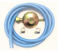 Regolatore Bassa Pressione Per Cucine Stufe Barbecue a Gas Gpl Kit 2 Mt di Tubo 2 Fascette