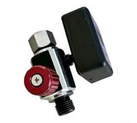 Regolatore d'aria in metallo ABS 1/4 NPT con display LCD (A) | Ideale per verniciatura a spruzzo, gonfiaggio pneumatici, pressione costante, controllo visivo dell'olio, uscita stabile