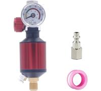 Regolatore del compressore d'aria con manometro visibile 0 140 PSI e filtro dell'acqua per un'efficace rimozione dell'umidità e una fornitura stabile della pressione dell'aria (rosso)