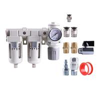 Regolatore del filtro dell'aria compressa a doppio stadio, separatore semiautomatico olio-acqua, regolatore di pressione, sistema di essiccazione dell'aria combinato(AF3000 AR3000 3l8NPT)