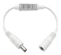Regolatore della luce di striscia principale a 3 pulsanti, Dimmer singolo colore per strisce led, regolatore di luminosità manuale con spina CC, interruttore modalità flash