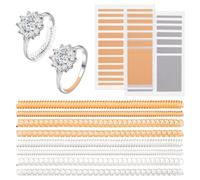 Regolatore della Misura Anelli Invisibili, 46 Pezzi Regolatori per Anello a Spirale Adatta Anello Larghi Gioielli Tenditore per Rendere Gli Anelli più Piccoli per Uomo Donna