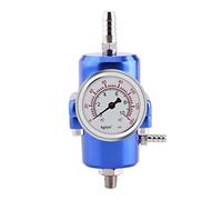 Regolatore della pressione del carburante, regolatore della pressione del carburante regolabile universale 0-140 PSI Kit flessibile del manometro, 3 colori(Blue)