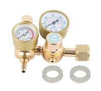 Regolatore di Argon CO2 in ottone ad alta precisione doppio 0 a 4500 PSI CGA580 15/16 pollici ingresso filettatura femmina 1/4 pollici uscita per saltura a gas TIG MIG