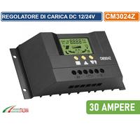 REGOLATORE DI CARICA 30A PWM PANNELLO SOLARE 12V 24V DISPLAY