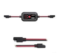 Regolatore di carica batteria solare MPPT da 12 V 10 A, pannello digitale LCD per batterie al litio sigillate al gel, resistente alle intemperie con cavi di prolunga SAE