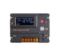 Regolatore di Carica, Regolatore di carica solare 20A 10A Pannello batteria Interruttore automatico Compensazione a temperatura 12V/24V(2410)