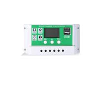 Regolatore di Carica, Regolatore solare 10A-100A 12V/24V Regolatore adattivo della batteria Carica e scarica di controllo lampione fotovoltaico 2USB(30A)